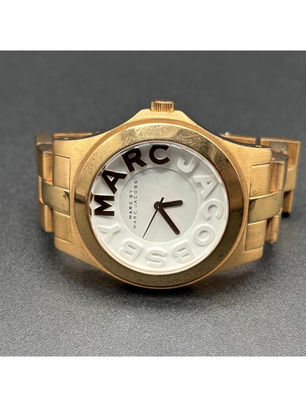 Marc By Marc Jacobs Rivera Ladies Rose Gold-Tone Watch 40mm White Dial MBM3135